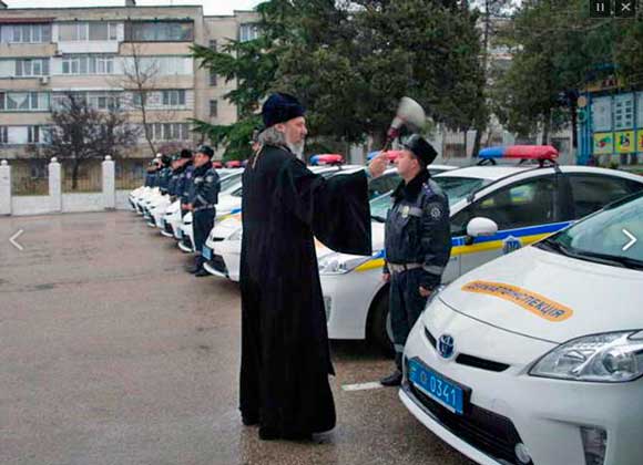 освящение автомобиля ГАИ