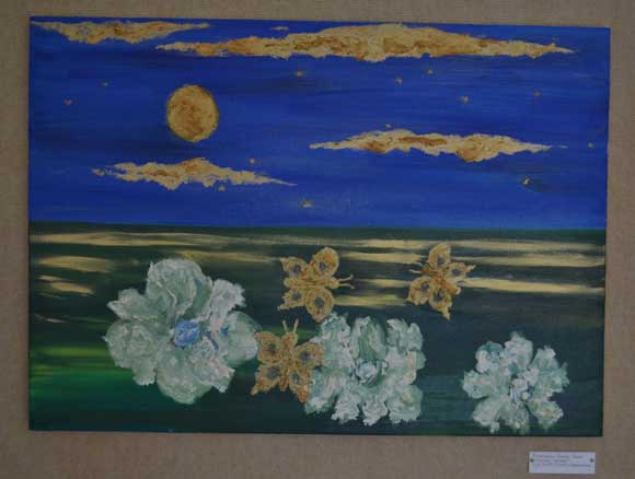 Ночные цветы. Картина Алисы Егорочкиной (Севастополь)