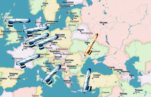 ракеты нацелены на Россию