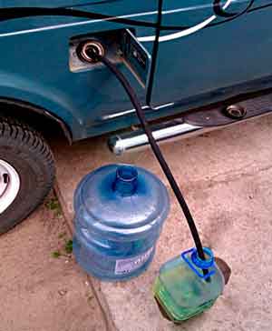 слив бензина