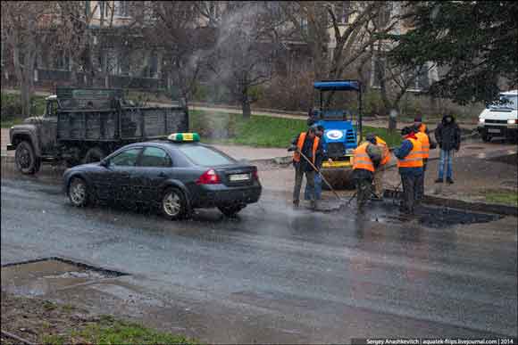 30 декабря 2014 года. Севастополь, улица Вакуленчука