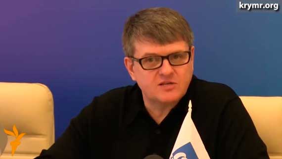 лидер Крымского межрегионального союза Объединения профсоюзов России СОЦПРОФ Сергей Баранов
