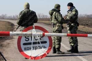 блокпост на въезде в Крым