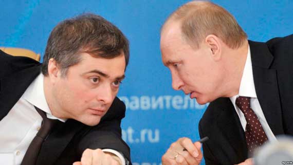 Владислав Сурков и Владимир Путин