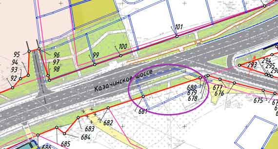 Половина участка уходит под строительство дороги