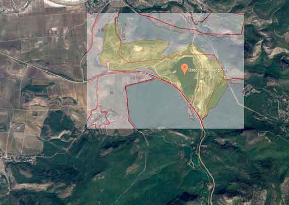 Желтым выделен арендуемый «Ночными волками» участок