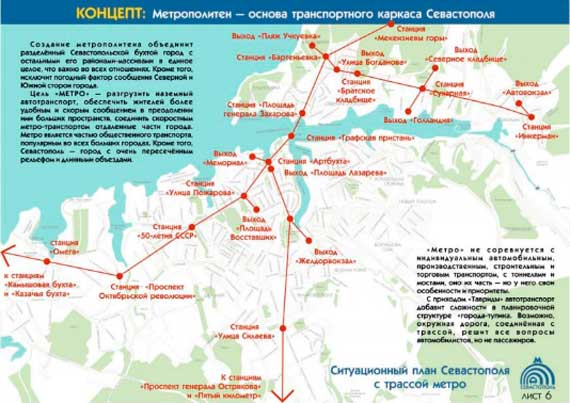 проектное предложение строительства в Севастополе метрополитена