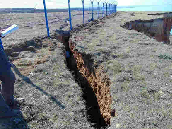 Оползень в Любимовке, район аэропорта Бельбек