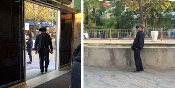 Перед входом, с потоком людей, меня схватил за пятую точку непонятный мужик. После того когда я вышла из «Апельсина», за мной этот придурок начал ходить, какой-то ненормальный, весь в чёрно
