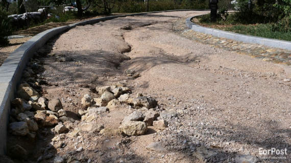 дорожки на Малаховом кургане размыло
