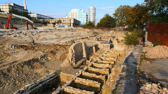 Стройплощадка культурного кластера в Севастополе, 12 ноября 2020 года