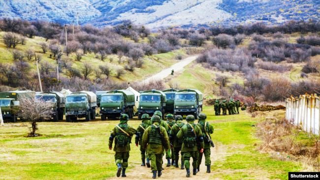 Российские военные без опознавательных знаков в Крыму, 2014 год