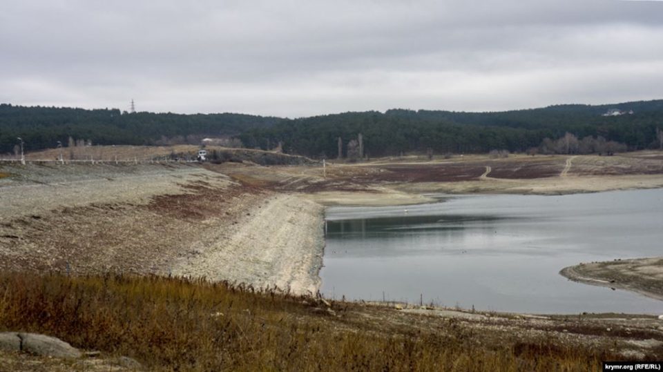 Симферопольское водохранилище обмелело