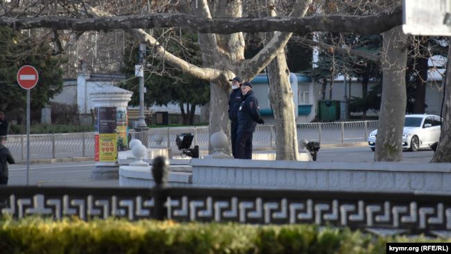 В Севастополе в центре много полиции