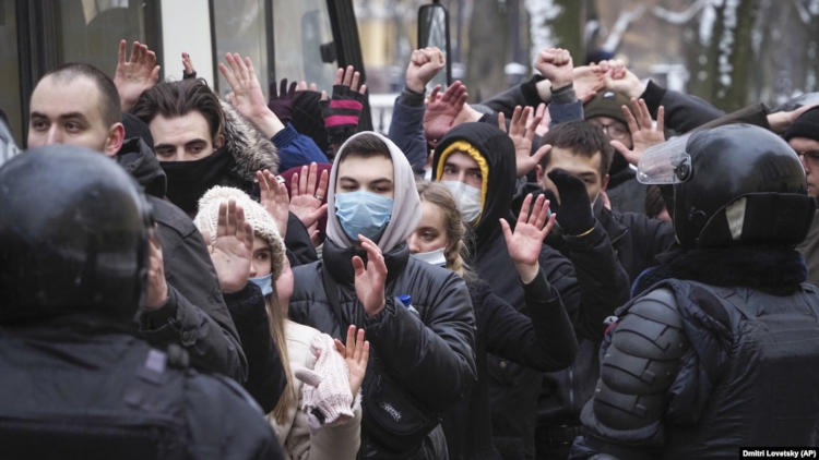 Протест в поддержку Алексея Навального