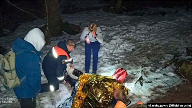 в районе Штангеевской тропы под Ялтой повредила ногу женщина