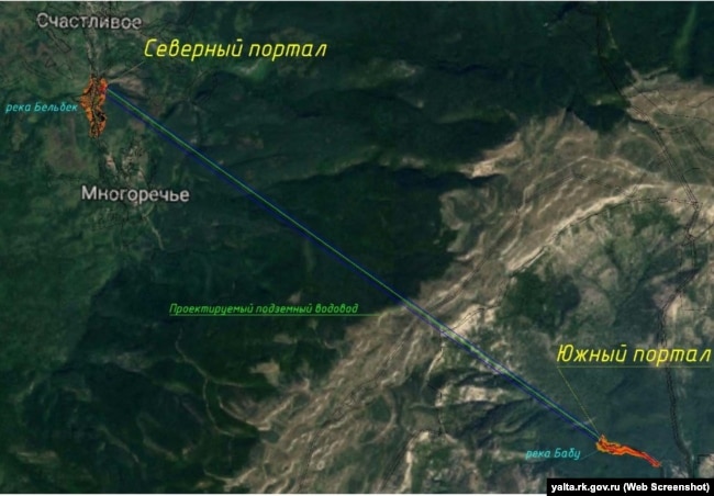 реконструкции тоннельного водовода, предназначенного для водоснабжения южного берега полуострова