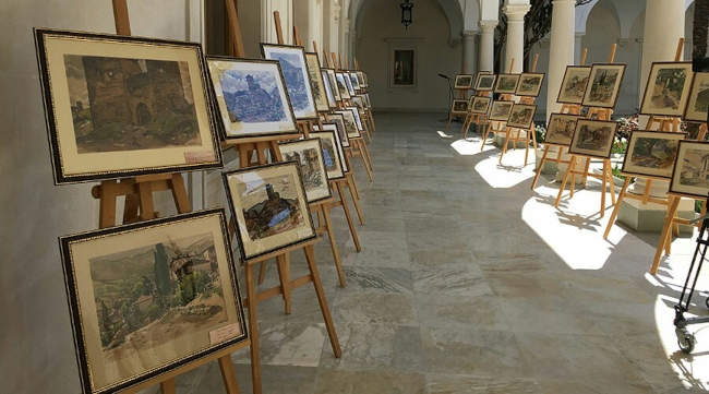 Сотня картин известного художника, графика, историка искусств Эммануила Бернштейна с архитектурными пейзажами Крыма