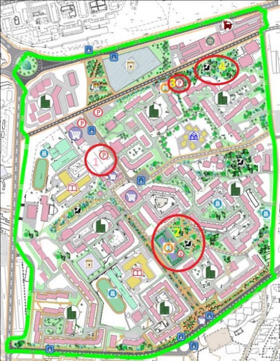 В огромном микрорайоне, охватывающем улицы Шевченко – Маринеско – Молодых строителей