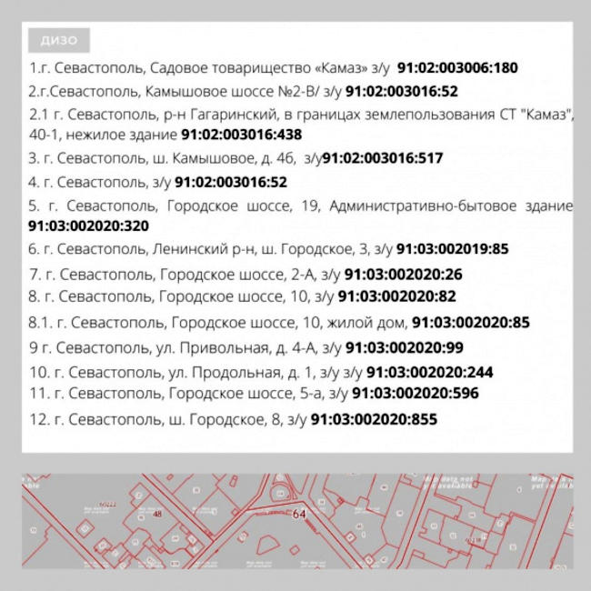 Власти Севастополя ищут хозяев 12 участков