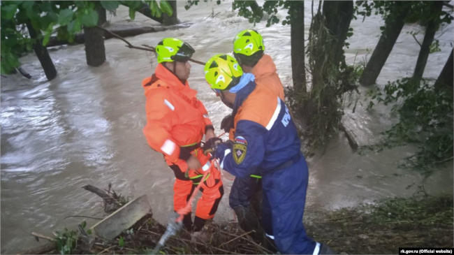 во время паводка в Крыму