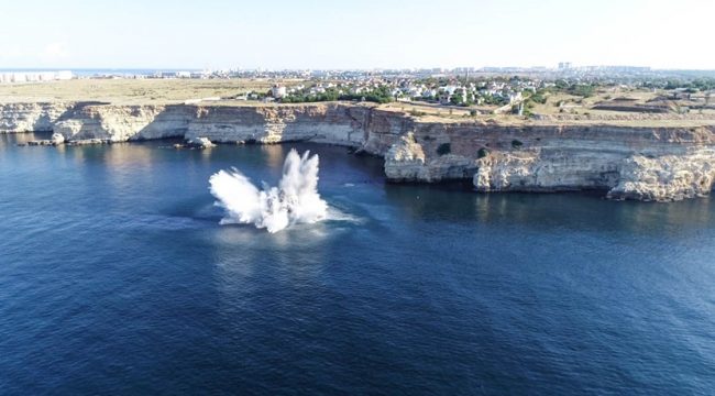 Контролируемый подрыв осуществили, не извлекая боеприпасы из воды