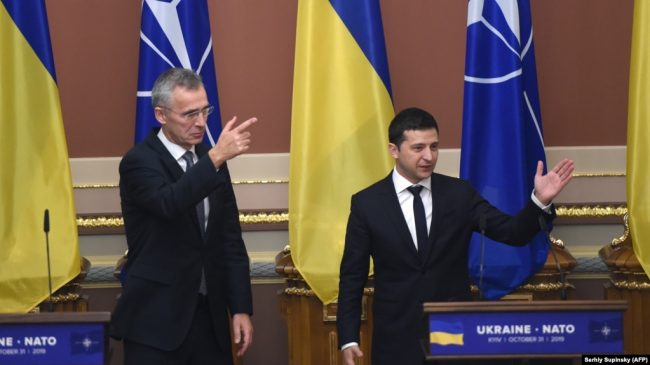 Президент Украины Владимир Зеленский и Генсек НАТО Йенс Столтенберг