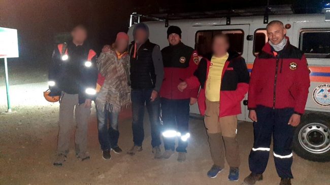 Туристы заблудились на горе Пик Космос в Крыму