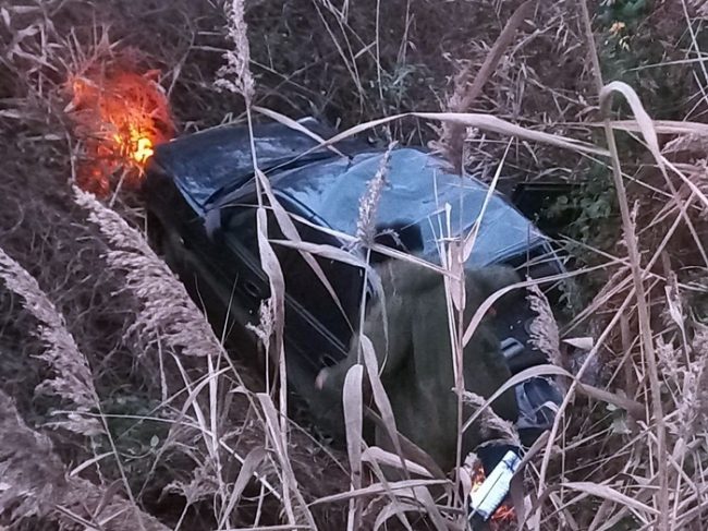 под Коктебелем Lada улетела в кювет