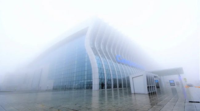 Сильный туман в районе аэропорта Симферополь
