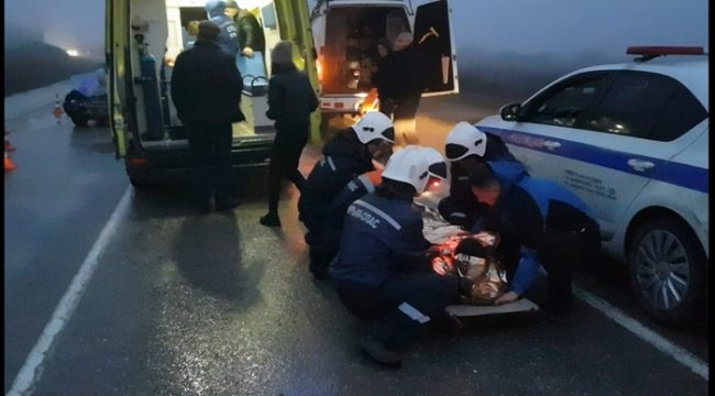 Под Судаком произошло ДТП с участием двух автомобилей. Машины столкнулись во вторник 11 января