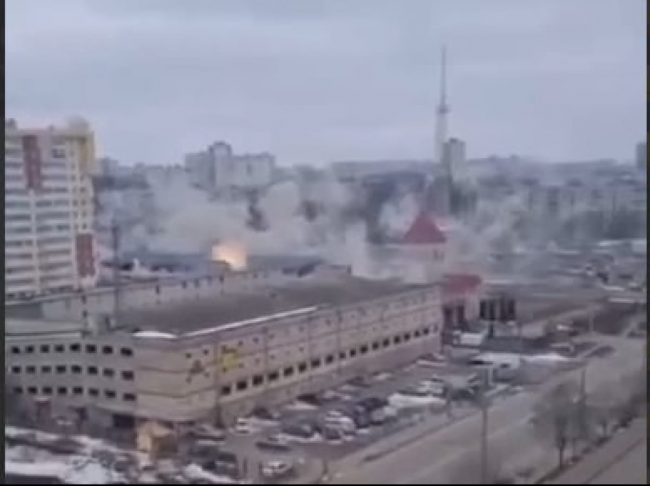 Харьков подвергся обстрелу из систем залпового огня «Град» и «Смерч»