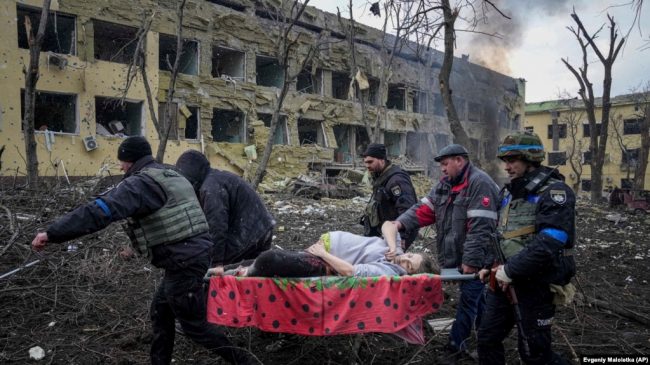 обстрел роддома в Мариуполе
