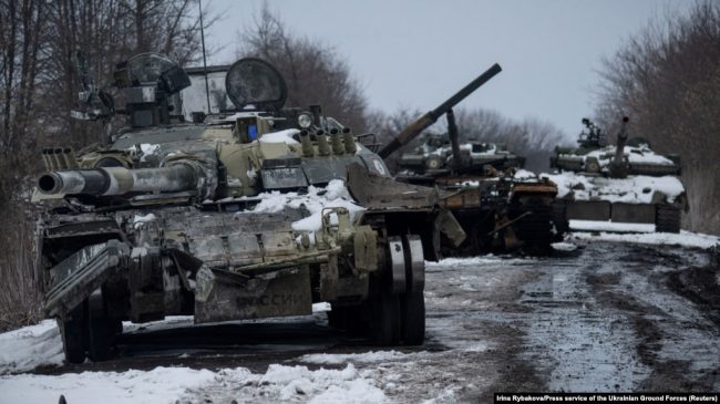 Подбитые российские танки. Сумская область