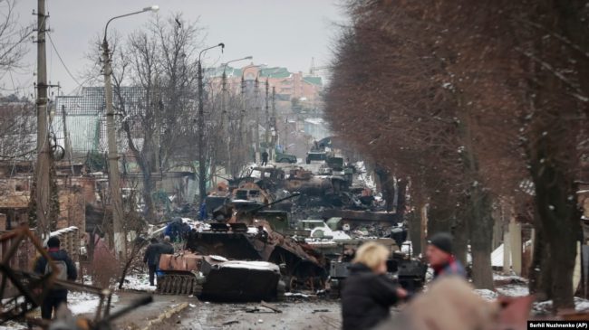 российская военная техника в Буче