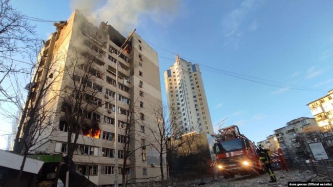 обстрел российскими войсками Киева