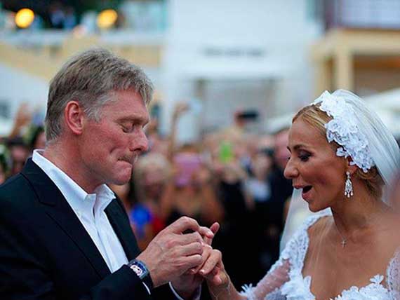 Пресс-секретарь президента Российской Федерации Дмитрий Песков женился на олимпийской чемпионке Татьяне Навке
