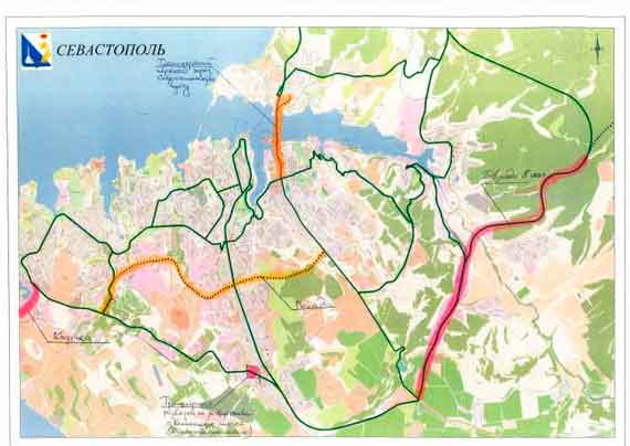 карта новых дорог в Севастополе