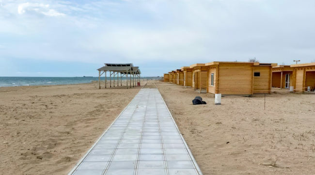 строительство пляжных домиков в селе Витино Сакского района Крыма