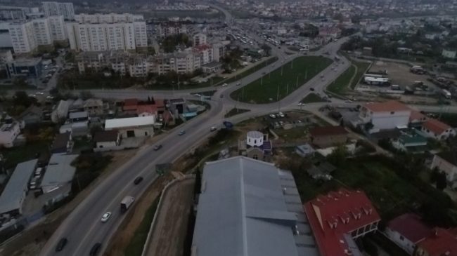 подготовительные работы для строительства развязки на «Огурце» в Севастополе